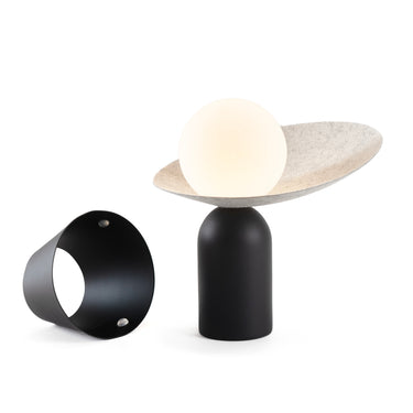 Koncept Guy LED Lantern Shade Matte Black Felt Cape Light Marble