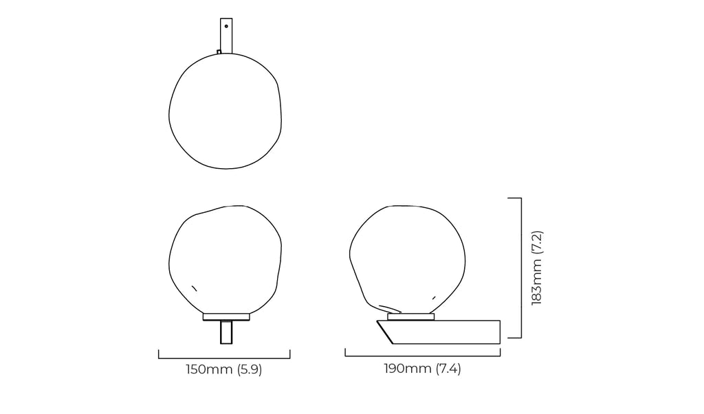 Gaia Plate Wall Sconce by CTO Lighting