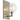 Gambit single wall light in satin nickel with round glass shade and dimmable LED bulb
