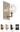 Wall-mounted LED light with clear glass globe and aged brass finish for contemporary decor