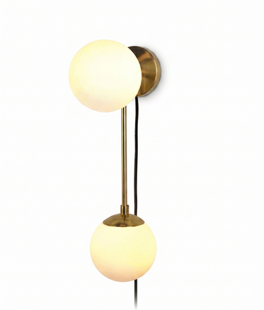 Nova Duo Wall Sconce in Brushed Brass, photo 1