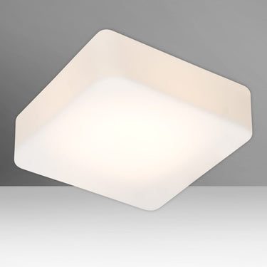 Besa Geo flush mount ceiling light with Opal Matte glass diffuser