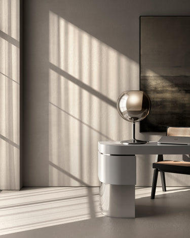 Penta Glo Large table lamp with mirroring glass sphere