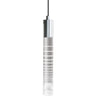 Gradient Pipe acrylic LED pendant light for modern residential kitchens in Polished Chrome