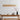 Graypants Scraplights LED Linear Pendant - Disc Shape, Cardboard, Blonde on top of dining table