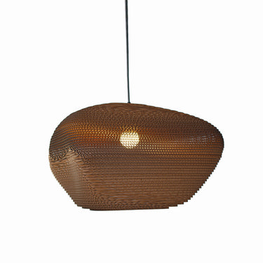 Graypants Madison pendant light handcrafted from natural recycled cardboard