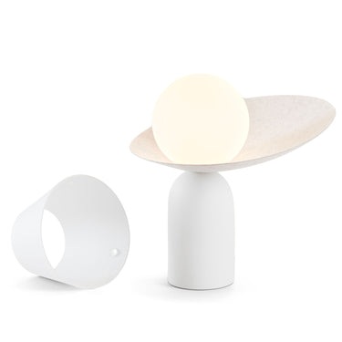 Portable LED table lamp with USB-C rechargeable battery and dimmable 2700K warm light by Koncept for home and commercial use.