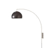 Nova Half Dome Wall Mounted Arc Lamp in Black shade, Satin Nickel base, photo 1