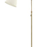 House of Troy Hyde Park Floor Lamps Weathered Brass w/White Linen Shade