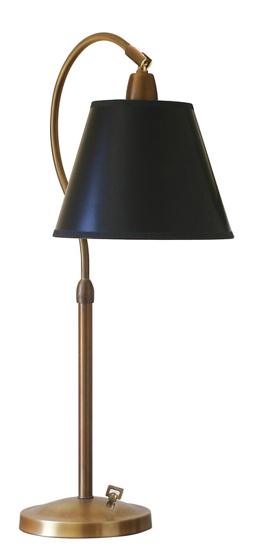 House of Troy Hyde Park Table Lamps Weathered Brass w/Black Parchment
