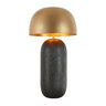 LNC Hecatonimos Antique Gold & Black Metal Shade Table Lamp (HA05027)