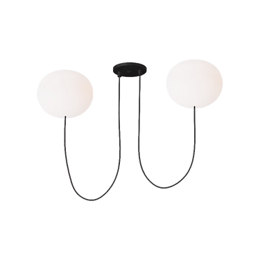 Modern Visual Comfort Helium chandelier with warm 2700K LED lighting