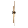 Modern Black & Brass 3-Light LED Wall Sconce
