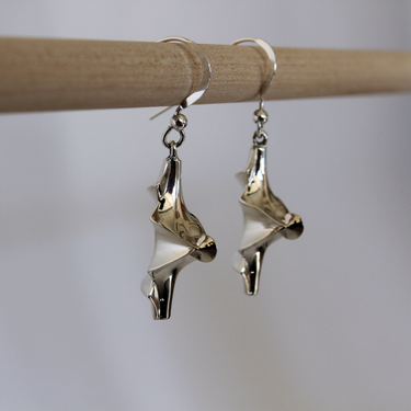 Kuen Surface Silver Earrings — view 1