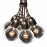 B.Lux Ilde Max S contemporary designer pendant lighting in bronze finish with black cord