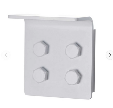 Industrial-style white LED wall light with dimmable 13W bulb, ADA compliant – Innermost Bolt WB0783-01