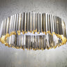 Tom Kirk Facet 24-inch Polished Metal Chandelier for Modern Living Rooms