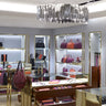 Tom Kirk designed 40-inch dimmable ambient lighting chandelier