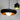 Close-up of Hoxton pendant light with gold interior and black exterior