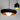 Close-up of Hoxton pendant light with gold interior and black exterior