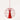 Sculptural suspension lighting with long adjustable cable for high ceilings in red finish
