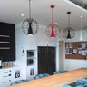 Modern LED wireframe suspension light for bedroom by Innermost in Red, White and Black