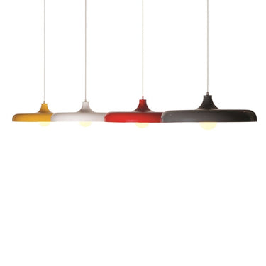 Adjustable cable industrial-style pendant light for restaurant or café ambiance