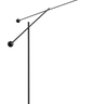 Artemide Ixa LED floor lamp by Foster + Partners in anthracite with adjustable magnetic head