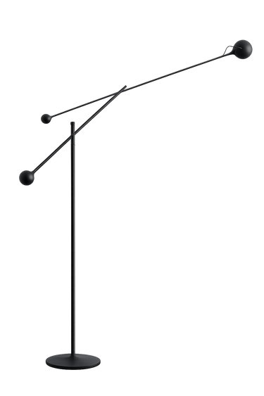 Artemide Ixa LED floor lamp by Foster + Partners in anthracite with adjustable magnetic head