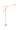 Artemide Ixa dimmable LED floor lamp 3000K warm white light for living room in red finish