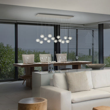 Sky Fall round pendant light by Lodes modern LED glass ceiling fixture