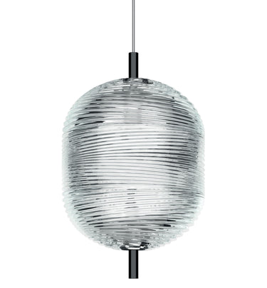 Jefferson Small Pendant Light by Lodes with Bohemian crystal diffuser and warm 2700K LED lighting