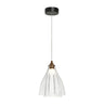 Juanshin Glass Pendant Light - Black and Brass