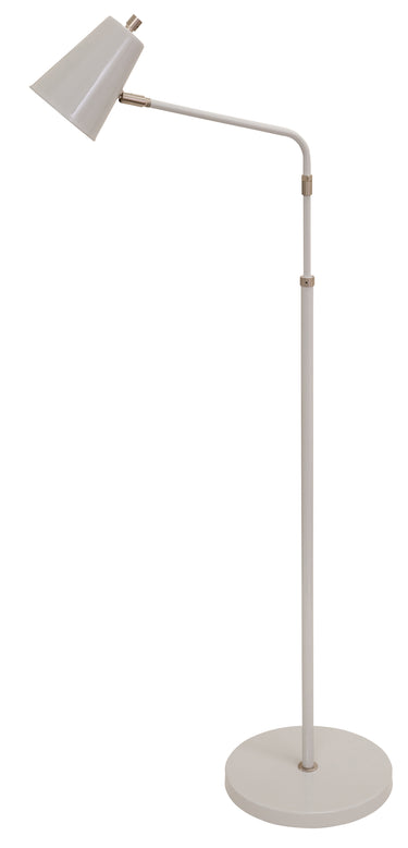 House of Troy Kirby LED adjustable floor lamp in gray with satin nickel accents