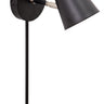 House of Troy Kirby LED wall lamp in black with satin nickel accents