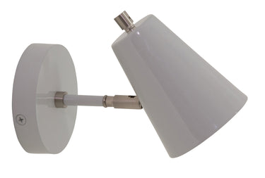 House of Troy Kirby LED wall lamp in gray with satin nickel accents
