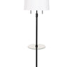 House of Troy Killington Black Floor Lamps with glass table and hardback shade