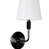 House of Troy Killington Black direct wire wall lamp with full range dimmer and hardback shade