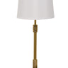House of Troy Killington Brushed Brass table lamp with USB port and hardback shade