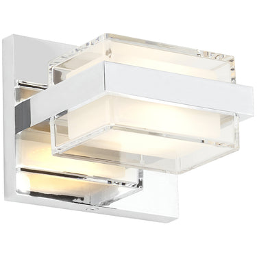 Chrome Kamden LED Wall Sconce, Modern Bathroom Vanity Lighting, Visual Comfort Modern
