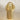 Brass LED table lamp with rechargeable battery and dimming control for ambient indoor or patio lighting