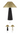 Elegant ceramic lamp with integrated dimmer and LED bulbs, ideal for home or hospitality lighting