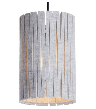 Patterned light and shadow pendant lamp for commercial boutiques.
