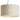 22 inch wide Kerflights drum pendant light in a living room.