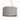 Black powder-coated canopy pendant with interchangeable shade.