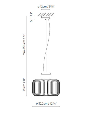Measurements for the Keshi S30 (line drawing)