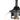 matte black Kyanides linear island chandelier with clear goblet-style glass shades over kitchen island