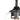 matte black Kyanides linear island chandelier with clear goblet-style glass shades over kitchen island