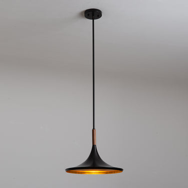 Nova of California Lodi Pendant Light Large Matte Black Walnut