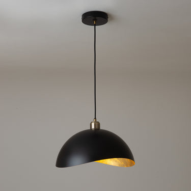 Nova of California Luna Bella Pendant Light Large Matte Black Weathered Brass